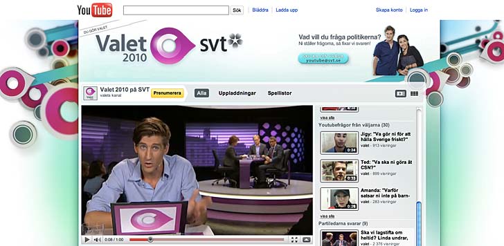 SVT:s kanal på Youtube.